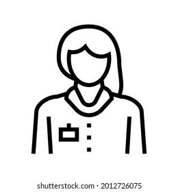 nurse homecare service line icon vector. nurse homecare service sign. isolated contour symbol black illustration