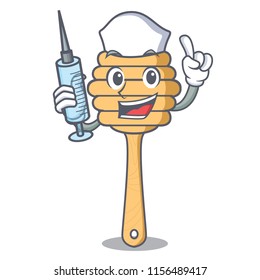 Nurse honey spoon character cartoon