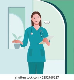 a nurse in the hospital
