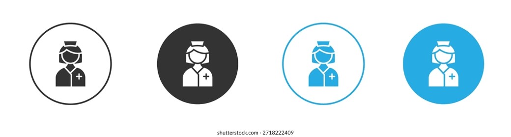 Ícone de enfermeiro para aplicativo e web design. Ilustração de elemento simples.