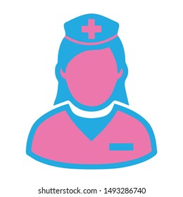 nurse icon design. vector graphics