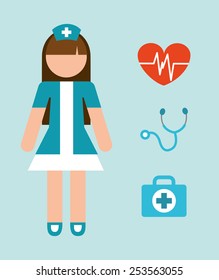 nurse icon design, vector illustration eps10 graphic 