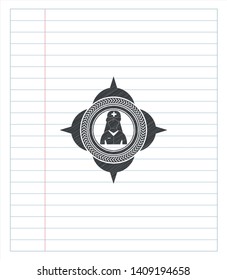 nurse icon drawn in pencil. Vector Illustration. Detailed.