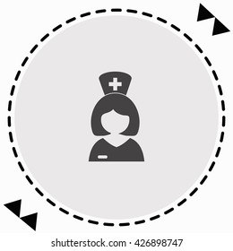 Nurse icon Flat Design. Isolated Illustration.