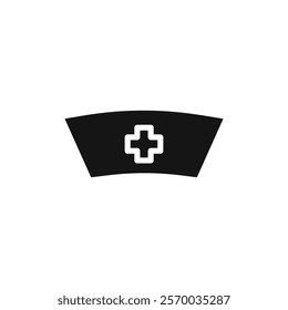 Nurse icon Flat simple outline set