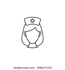 Icono de enfermera ilustración vectorial plana