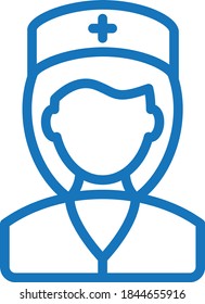 nurse icon. girl icon vector