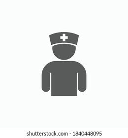 nurse icon, health vector, hospital illustration