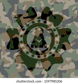 nurse icon inside camo texture