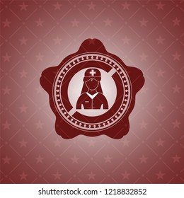 nurse icon inside red emblem