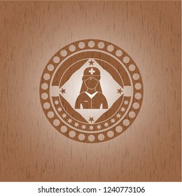 nurse icon inside wood emblem