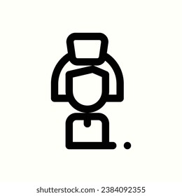 Krankenschwester-Symbol einzeln auf hellem Hintergrund, perfekt für Website, Blog, Logo, Grafikdesign, soziale Medien, UI, mobile App
