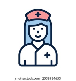 Nurse icon isolated on a white background