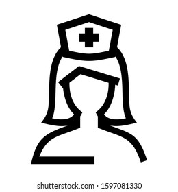 nurse icon isolated sign symbol vector illustration - high quality black style vector icons
