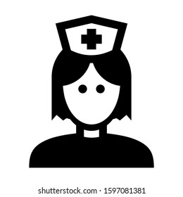 nurse icon isolated sign symbol vector illustration - high quality black style vector icons
