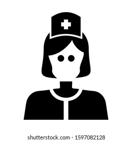 nurse icon isolated sign symbol vector illustration - high quality black style vector icons
