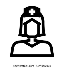 nurse icon isolated sign symbol vector illustration - high quality black style vector icons
