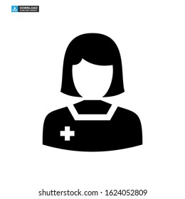 nurse icon isolated sign symbol vector illustration - high quality black style vector icons
