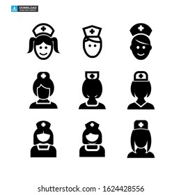 nurse icon isolated sign symbol vector illustration - Collection of high quality black style vector icons
