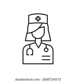 nurse icon isolated. simple vector icon on white background