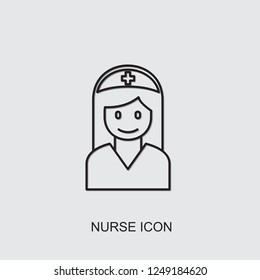 nurse icon. line nurse icon from medicine collection. Use for web, mobile, infographics and UI/UX elements. Trendy nurse icon.