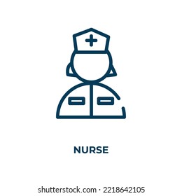 Nurse icon. Linear vector illustration. Outline nurse icon vector. Thin line symbol for use on web and mobile apps, logo, print media.