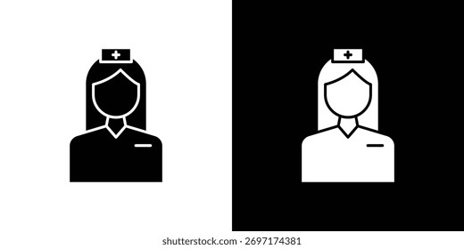 Icono de la enfermera, logotipo Elementos de Diseños gráficos
