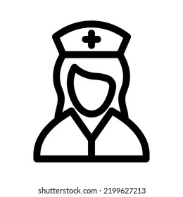 nurse icon or logo isolated sign symbol vector illustration - high quality black style vector icons
