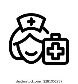 nurse icon or logo isolated sign symbol vector illustration - high quality black style vector icons
