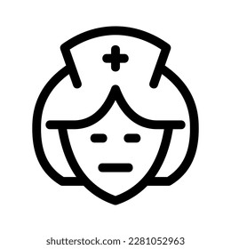 nurse icon or logo isolated sign symbol vector illustration - high quality black style vector icons
