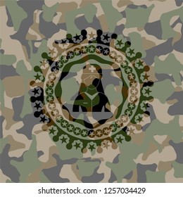 nurse icon on camo pattern