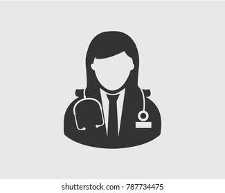 Nurse Icon on gray Background.