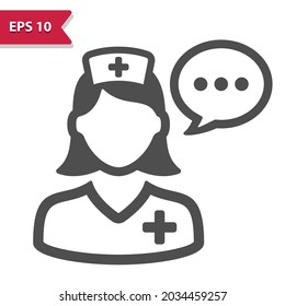 Nurse Icon. Professional, pixel perfect icon, EPS 10 format.