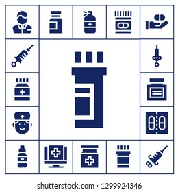  nurse icon set. 17 filled nurse icons.  Simple modern icons about  - Pharmacist, Vaccine, Medicine, Doctor, Syringe, Medical