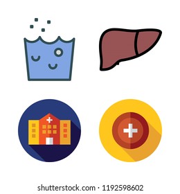 nurse icon set. vector set about health clinic, hospital, hand wash and liver icons set.