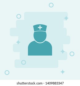 Nurse Icon. Simple icon, blue colored icon illustration. - Vector