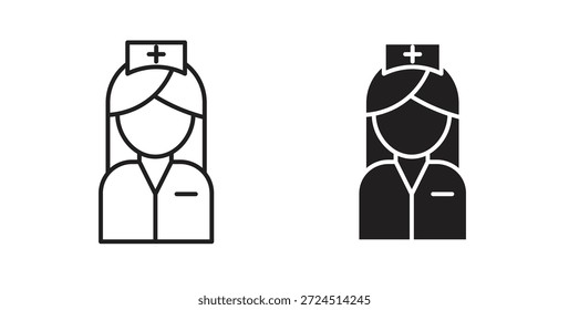 Ícone de enfermagem em tendência plana simples design gráfico moderno elemento de logotipo abstrato
