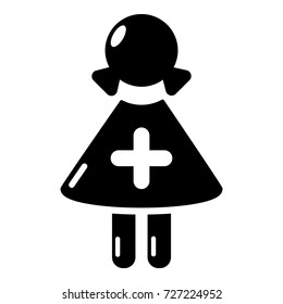 Nurse icon. Simple illustration of nurse vector icon for web