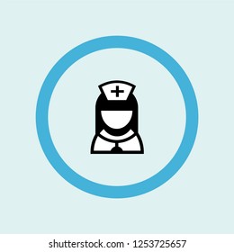 nurse icon symbol. Premium quality isolated nurse vector icon in trendy style. nurse element.