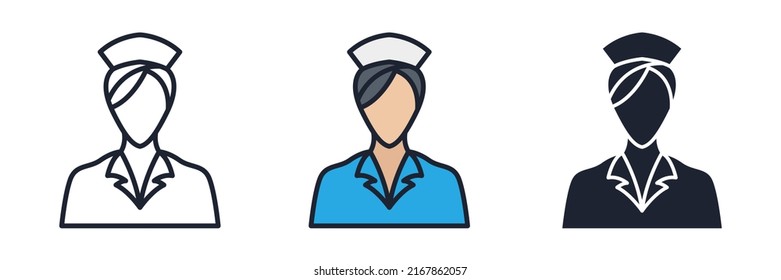 nurse icon symbol template for graphic and web design collection logo vector illustration