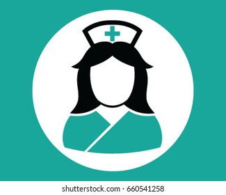 Nurse, icon, symbol, vector, illustration, wallpaper, background, isolated