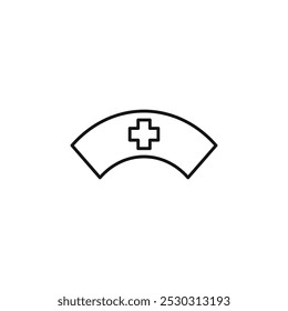 Nurse Icon Thin line art isolated