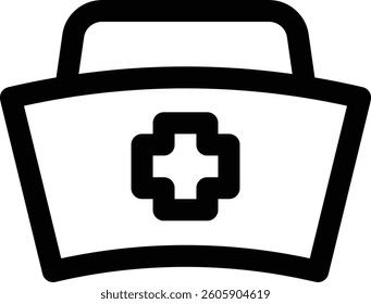 nurse icon. Thin Linear Style Design Isolated On White Background