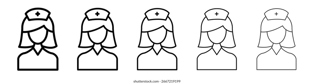 Nurse icon vector collection. EPS 10