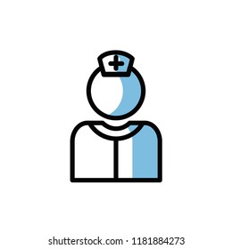 nurse icon vector design. icon vector modern style
