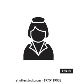 Nurse Icon Vector. Doctor Icon or logo isolated sign symbol vector illustration
