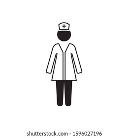 nurse icon, vector, flat design