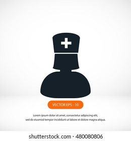 nurse icon vector, flat design best vector icon