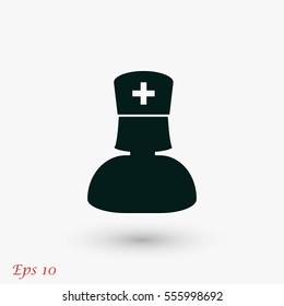 nurse icon vector, flat design best vector icon