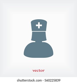 nurse icon vector, flat design best vector icon